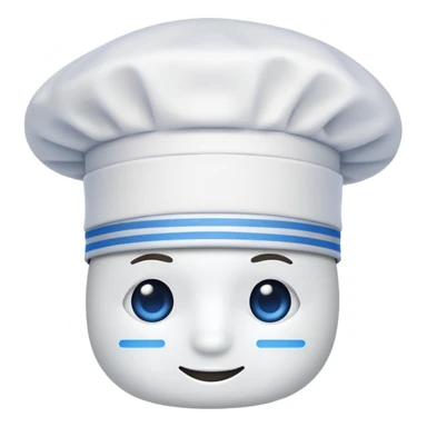 chef's hat with a blue line sticker