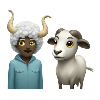 Fish and a ram mix sticker