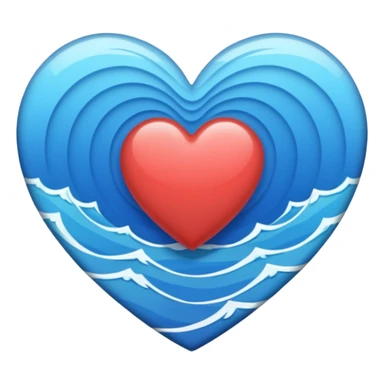 Blue heart ocean  sticker