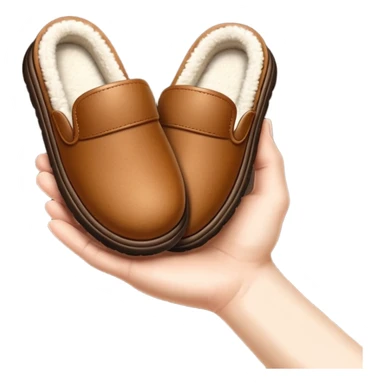 Hand holding slipper sticker