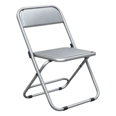 Foldable chair made of metal.






















 sticker