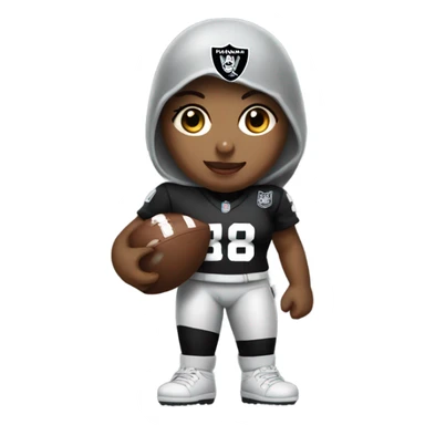 Raiders fan female sticker