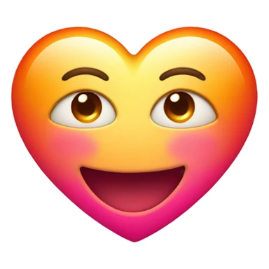 A heart that smiles, surrounded by a beautiful pink, red, and orange glow. sticker