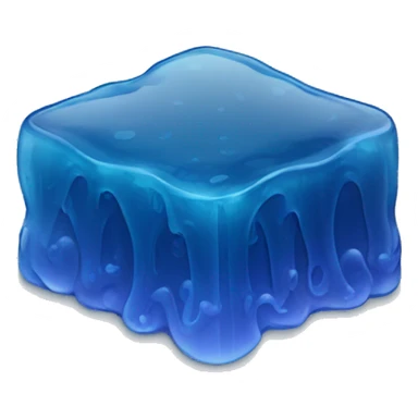 square blue jelly slab  sticker