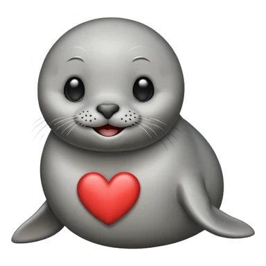 a seal in love sticker