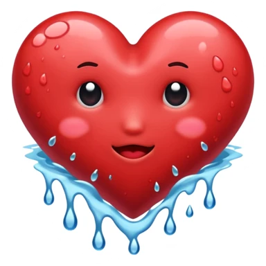 The heart beating in the river sticker