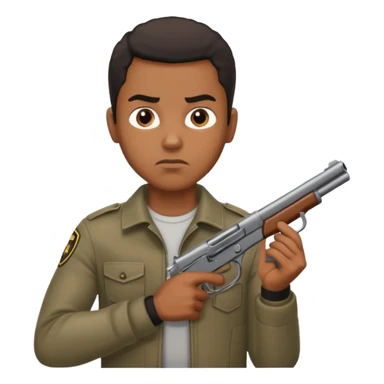 black guy with gun sticker