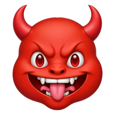 devil emoji with tongue sticking out sticker