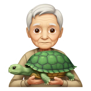 🐢 and 🧓 sticker