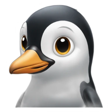 quadruped penguin with horns sticker