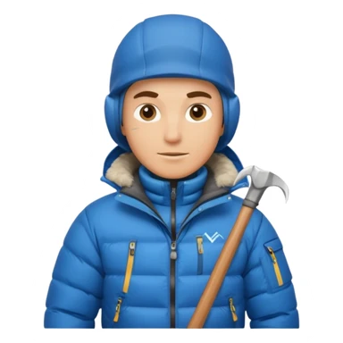 mountaineer with ice axe sticker