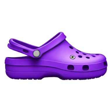 crocs shoe purple sticker