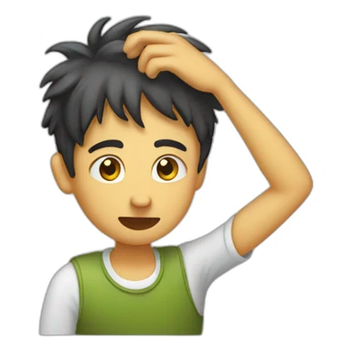 person scratching their head  sticker