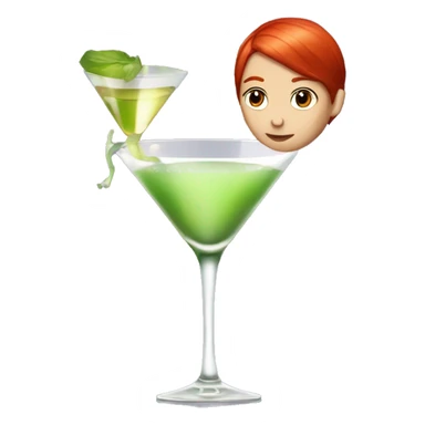 Pornstar martini but the person drinking has red hair and white skin  sticker