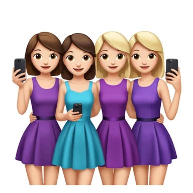 girls taking photo in club background sticker