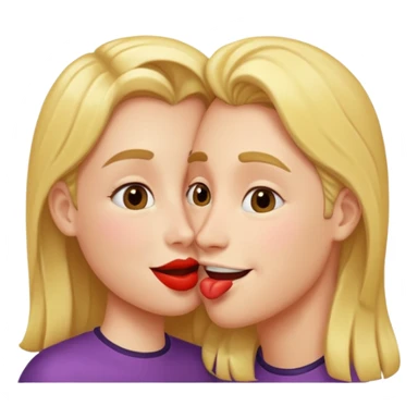 Happy face kissing sticker