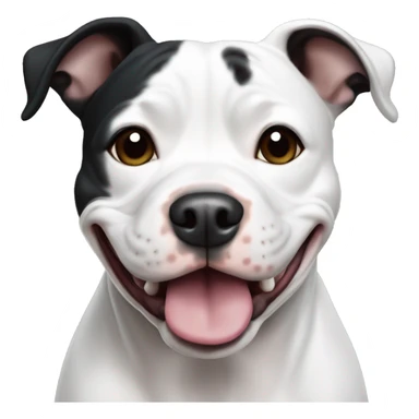 Happy black and white Staffordshire Bull Terrier sticker