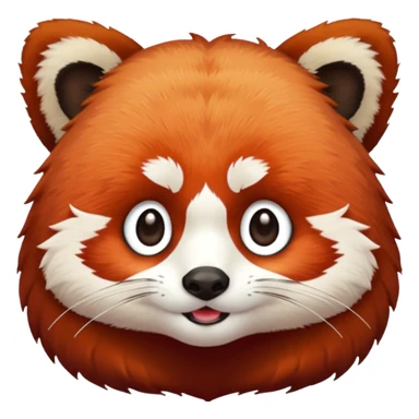 red panda fur sticker
