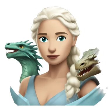 Daenerys with dragons sticker