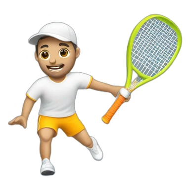 Playing padel sticker