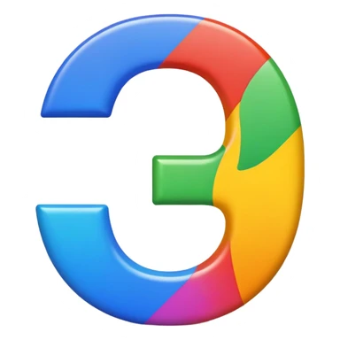 Google letter G emoji with vibrant colors sticker