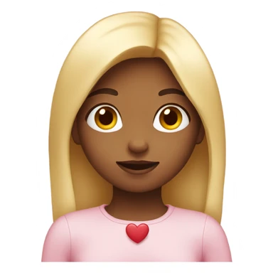 girl holding a heart sticker