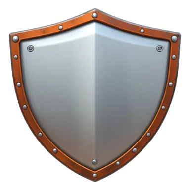 generate a realistic rust-clear steel shield sticker