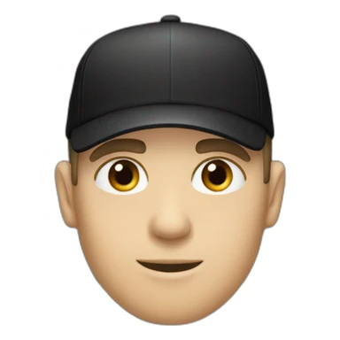 the white guy with Grey eyes in the black cap and black t-shirt sticker