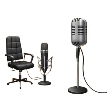 recording studio booth room with microphone and sound board sticker