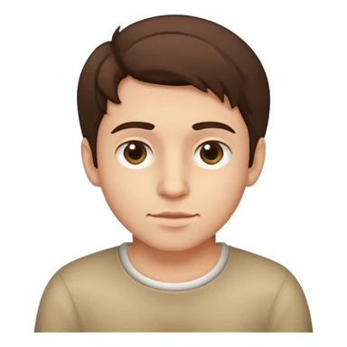 brunette hair italian boy no facial hair  sticker