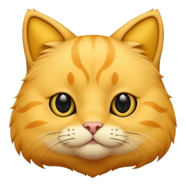 a yellow cat head with black eyes and not too chubby cheeks sticker