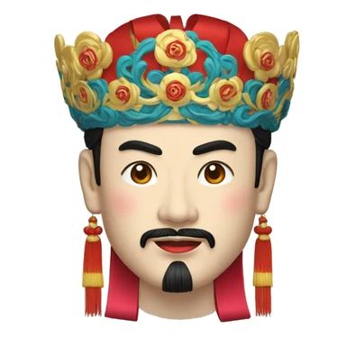  Peking Opera Head Crown, male sticker