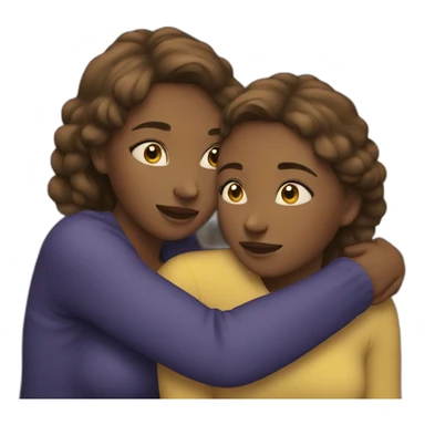 Two women hugging sticker