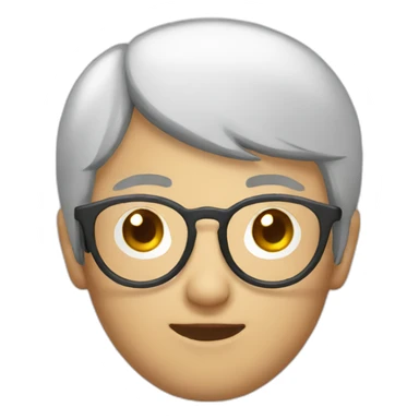 chinese round glasses developer sticker