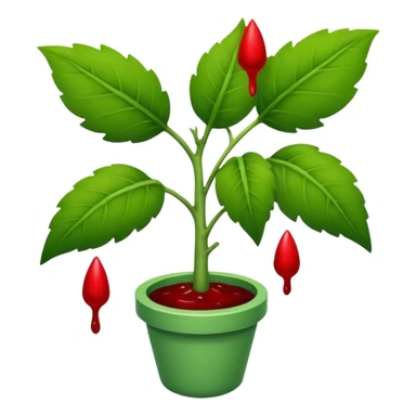  planta carnivora con sangre sticker