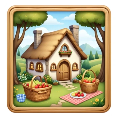 Cozy Fantasy cottage Picnic sticker