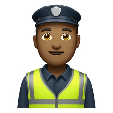 Security Guard with vest on sticker