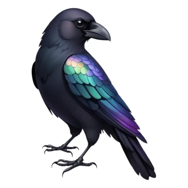 A large crow sticker