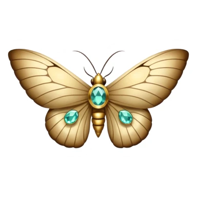 moth wing crown with gem eyes sticker