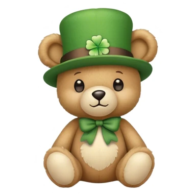 St patricks day teddy bear sticker
