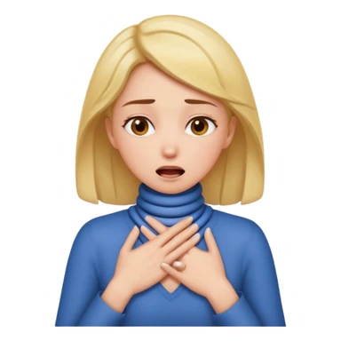 woman hands around neck in a chocking motion sticker