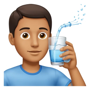 man drinking water  sticker