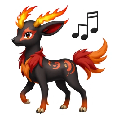 Darkrai-Houndoom-Meloetta-Fakémon-creature-hybrid-fusion, full body sticker