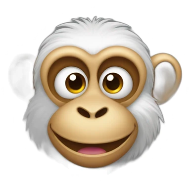 Monkey smile with one close eye sticker