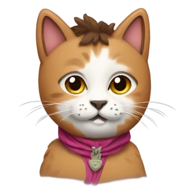 cat with a lama costume sticker