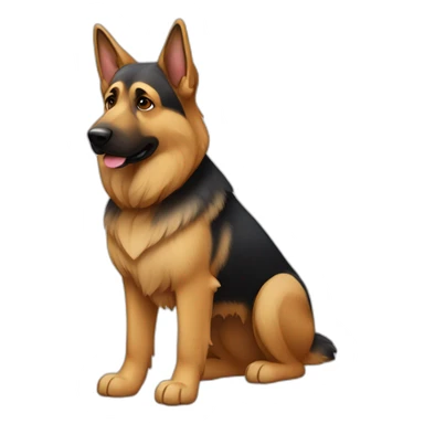 German Shepard with double coat and less brown fur  sticker
