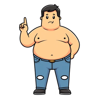 pregnant man sticking up the middle fonger sticker