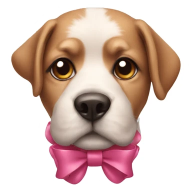 Dog with bows sticker