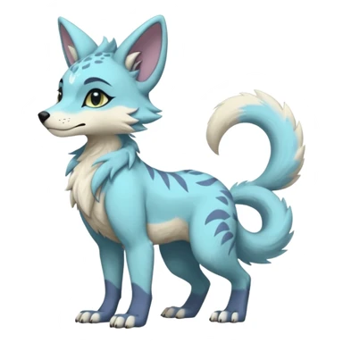 smooth soft pastel modern anthro furry vernid-trico-Protogen-Primagen-hybrid fursona by Falvie, LiLaiRa, AngieWolf sticker
