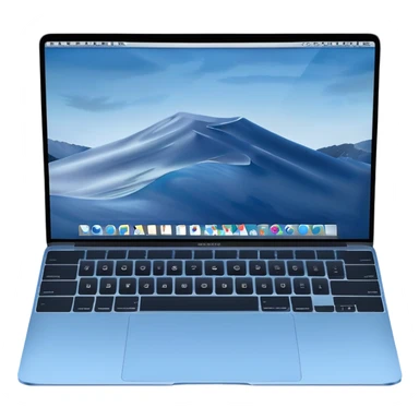 MacBook Air M4 in subltle sky blue sticker